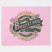 ママを私から最大の抱擁を送る フリースブランケット (正面(横))