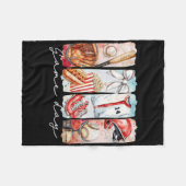 ママを販売コケット弓ゲーム日ママを販売マザー8 フリースブランケット (正面(横))