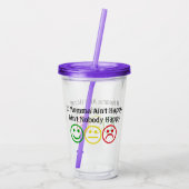 ママアインもしハッピーことわざとスマイルEmojis アクリルタンブラー (裏面)