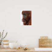 ママアンドベビーオラングタン ポスター (キッチン)