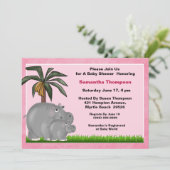 ママアンドベビーヒッポベビーシャワー招待状 招待状 (スタンド正面)