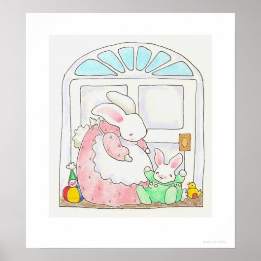 ママアンドベビープリント ポスター (正面)