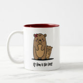 ママアンドベビーベア |マ最高のマツートーンのコーヒーマグ ツートーンマグカップ (左)