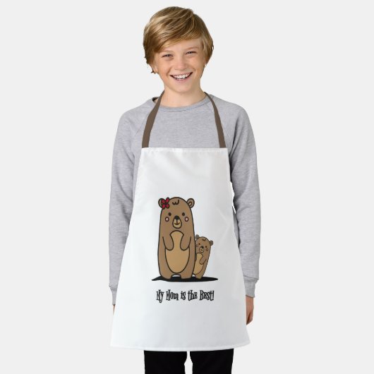 ママアンドベビーベア |最高のママエプロン エプロン (着用した状態)