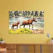 ママアンドベビームース キャンバスプリント (インサイチュ (リビング))