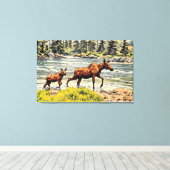 ママアンドベビームース キャンバスプリント (インサイチュ (ウッドフロア))