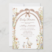 ママアンドリトルゴスリングベビーシャワー招待状 招待状 (正面)