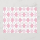 ママアーガイルのためのピンクの赤ちゃんシャワーアドバイス アドバイスカード (正面)