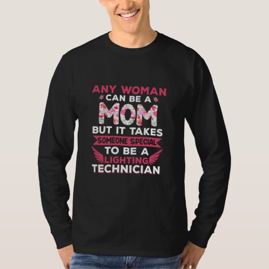 ママアート照明技術者マザー Tシャツ (正面)