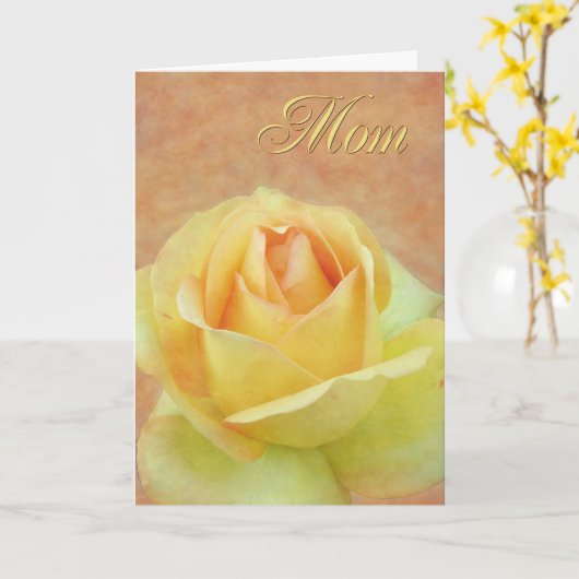 ママイエローローズ カード (黄色い花)
