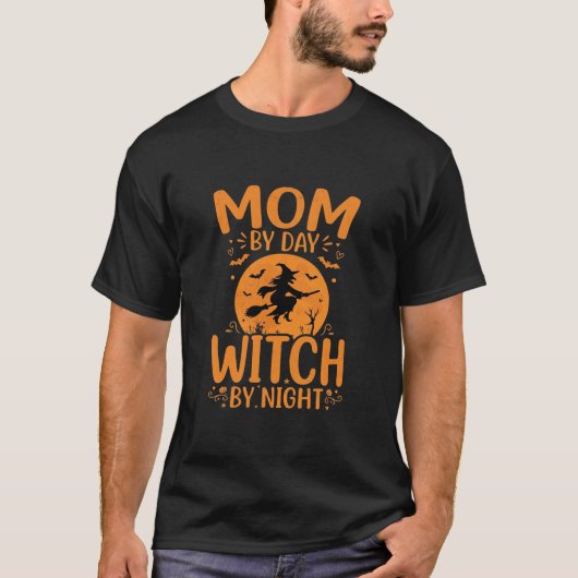 ママウィッチハロウィンデザイン Tシャツ (正面)