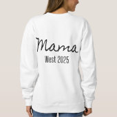 ママウェスト2025白スウェットシャツ スウェットシャツ (裏面)