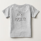 ママウサギと赤ちゃんのベビーTシャツ ベビーTシャツ (裏面)