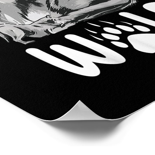 ママウルフワイルドラバーママ母の女性 ポスター (角)