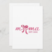 ママエスト2025ホットピンクボウコケットマザーデイ 招待状 (正面/裏面)