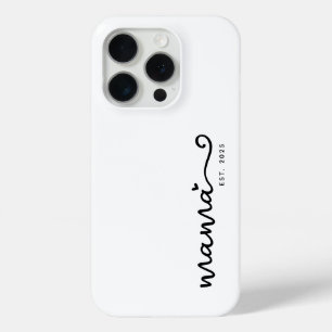 ママエスト。シックなスクリプト iPhone 15 PROケース