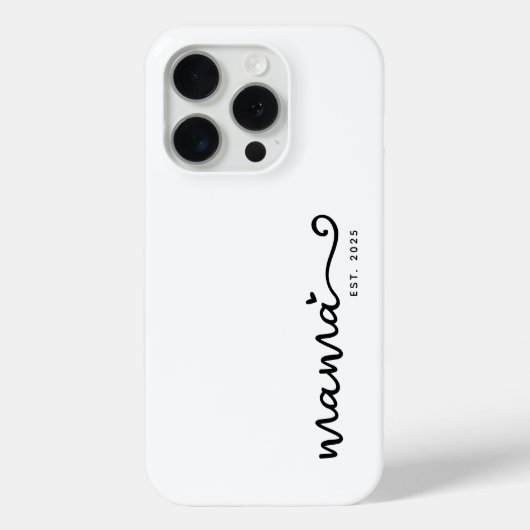 ママエスト。シックなスクリプト Case-Mate iPhoneケース (裏面)