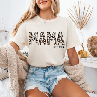 ママエストTシャツヒョウ柄カスタムMama Est トライブレンドTシャツ
