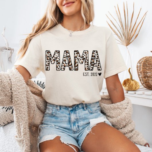 ママエストTシャツヒョウ柄カスタムMama Est トライブレンドＴシャツ