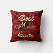 ママエバ最高のーハートレッドロセスフローラ クッション (裏面)