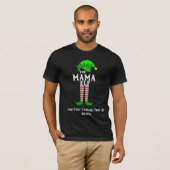 ママエルフのクリスマス家族お揃いのエルフ Tシャツ (正面フル)