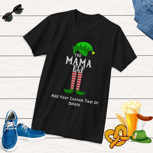 ママエルフのクリスマス家族お揃いのエルフ Tシャツ