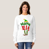 ママエルフのマッチングファミリークリスマスデザイン スウェットシャツ (正面フル)