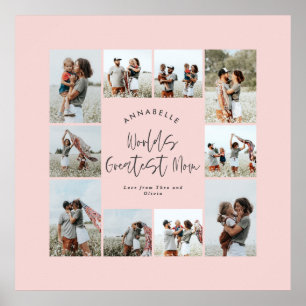 ママエレガントピモダンクミニマル写真コラージュ ポスター