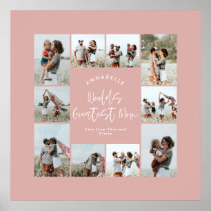 ママエレガントピモダンクミニマル写真コラージュ ポスター