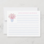 ママエレガント赤ちゃんシャワーカード用ピンクブルーアドバイス 招待状 (正面)