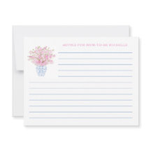 ママエレガント赤ちゃんシャワーカード用ピンクブルーアドバイス