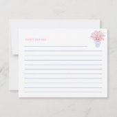 ママエレガント赤ちゃんシャワーカード用ピンクブルーアドバイス 招待状 (裏面)