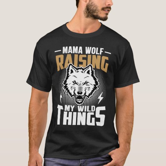 ママオオカミ動物皮肉な名言 Tシャツ (正面)