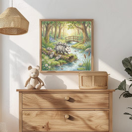 ママオポッサムと子どもの寝室 ポスター