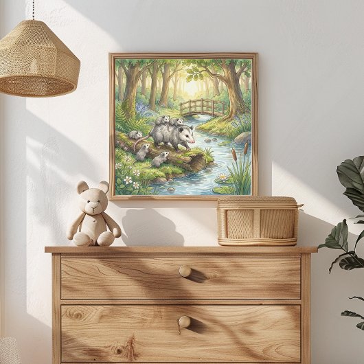 ママオポッサムと子どもの寝室 ポスター