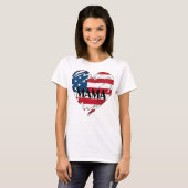 ママオーバーサ誇りを持ったイズ米国軍隊ママママママ Tシャツ (正面フル)