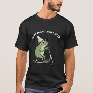 ママカエルがママの愚行を犯しにスクーターに乗って出かけるギフト Tシャツ