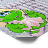 ママカエルのバスルームのルールのウォールアート ポスター (角)