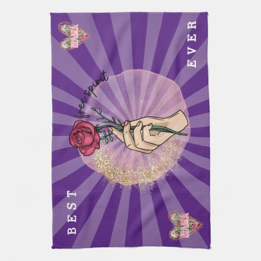 ママカスタマイズバラ最高のエバ キッチンタオル (縦)