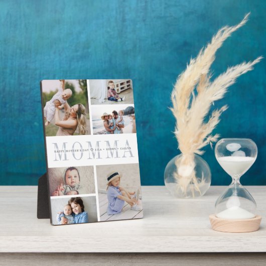 ママカスタム母の日の子供の写真コラージュ フォトプラーク (側面)