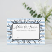 ママカストライプード用ブルーマベビーシャワーアドバイス 招待状 (スタンド正面)