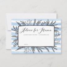 ママカストライプード用ブルーマベビーシャワーアドバイス