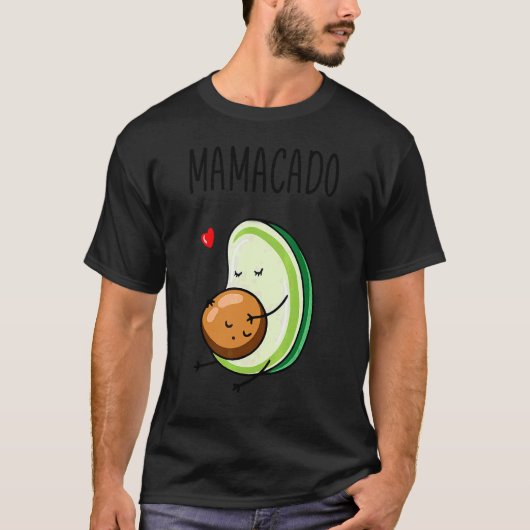 ママカドアボカド妊娠ママ妊娠アボ Tシャツ (正面)