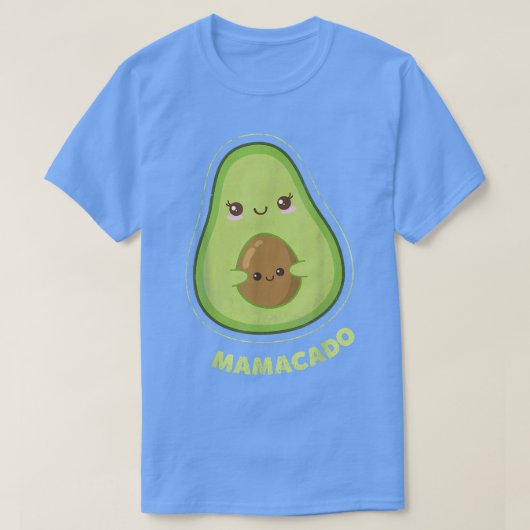 ママカドI妊娠ベビーアボカド Tシャツ (デザイン正面)