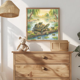 ママカメと子ガメのゆりかご ポスター