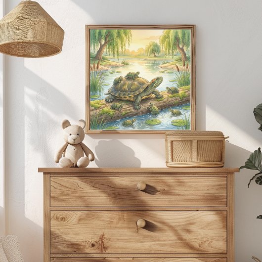 ママカメと子ガメのゆりかご ポスター