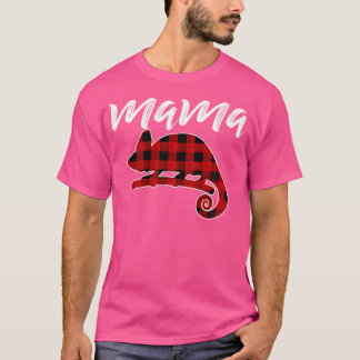 ママカメレオンママカメレオンプレイド Tシャツ