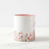 ママカラフルメドウ年の設立 ツートーンマグカップ (中央)