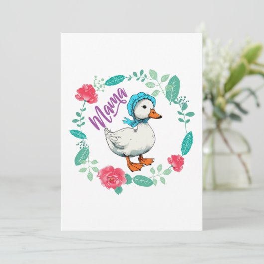 ママガチョウと花お母さんの日 招待状 (スタンド正面)
