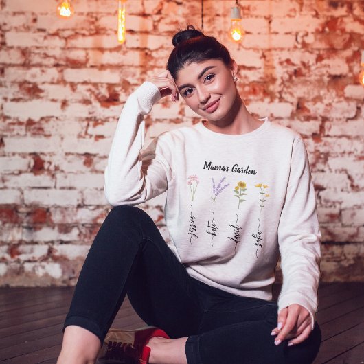 ママガーデンパーソナライズされたキッズ名マママザーズ・デイ スウェットシャツ